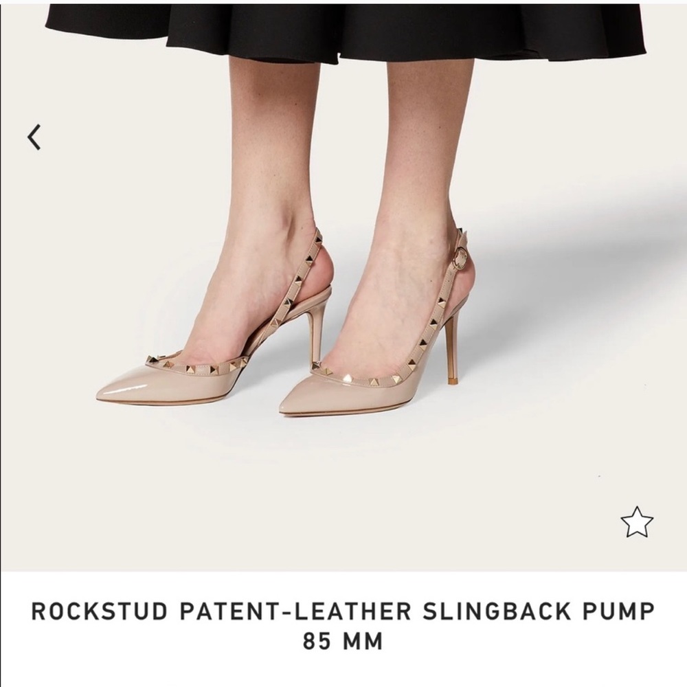 Valentino Rockstud Patent Leather Slingback Pump